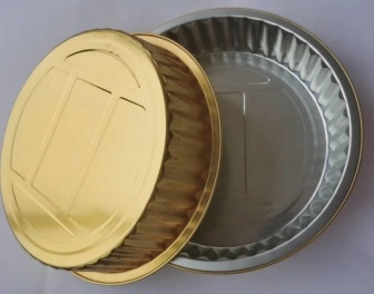 Disposable Airline Aluminium Foil Container Round Barbecue Aluminum Foil Tin Box