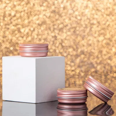  2 Oz Aluminum Screw Lid Round Tin Container Bottle for Cream