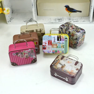 Mini Tin Metal Container Small Lovely Storage Box Case
