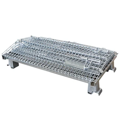 High Quality Warehouse Roll Mesh Small Steel Cage Galvanized Folding Metal Wire Mesh Storage Containers
