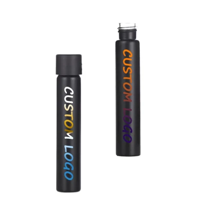 120mm Flower Packaging Black Glass Tubes with Cr Cap