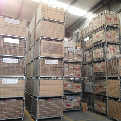 High Quality Warehouse Roll Mesh Small Steel Cage Galvanized Folding Metal Wire Mesh Storage Containers