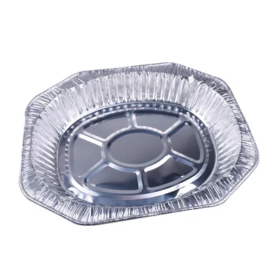 Wholesale Disposable BBQ Tin Foil Tray Aluminum Foil Takeaway Packing Box Aluminum Foil Container Pans