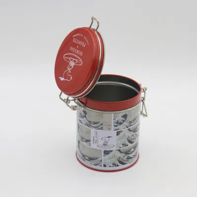 Empty Round Metal Tea Tin Containers with Airtight Lids Tin Cans for Food Packaging