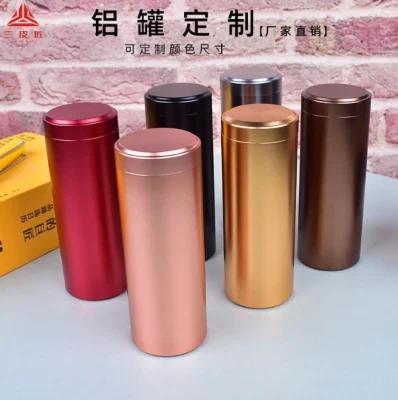 Customized Matt Red Tea Tin Box Aluminum Iron Steel Sheet Metal Box