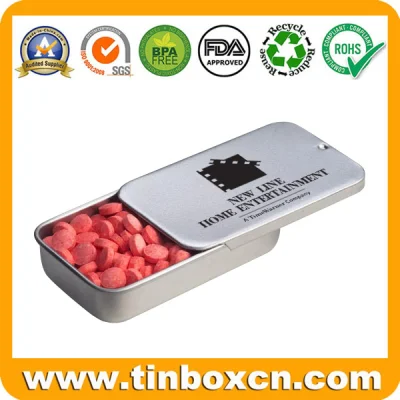 Empty Hello Kitty Metal Tin Slide Box for Sliding Chocolate Candy