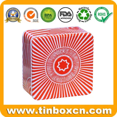 Square Gift Tin Box Packaging for Metal Can Tin Container