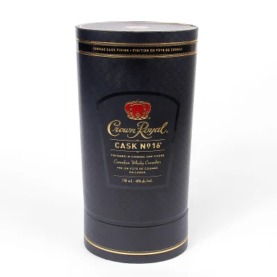 Firstsail Professional Custom Whiskey Wine Tin Box Paper Tube Packaging with Metal Lid Caps