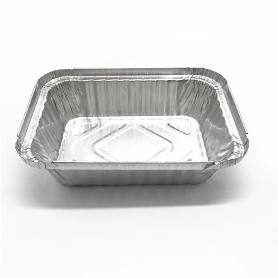 1 1/2lb Oblong Deep Pan Disposable Aluminum Foil Tins Portable Food Containers