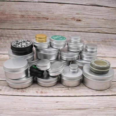 30g 50g 100g Small Custom Private Label Can Waterproof Gel Smell Proof Airtight Aluminium Tin Box with Screw Lid