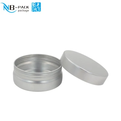 Silver Gold Pink Black White 5g 10g 15g 20g 25g 30g 50ml 60ml 80ml 100ml 150ml 200ml Clear Window Aluminum Jar Aluminum Tin Cans