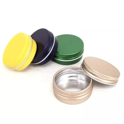 Factory Custom Aluminium Jar Container Empty Metal Can Packaging Small Round Box Candle Tin with Lid