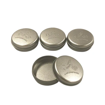 15g Custom Embossed Small Round Perfume Ointment Lip Balm Metal Tin Can