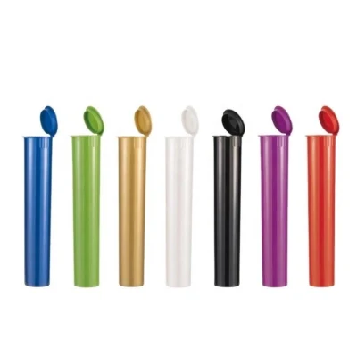 Hempacka Wholesale Small 116mm Air Tight Smell-Proof Child Resistant Cr Plastic Container Tube Pop Top Tubes
