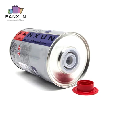 Factory OEM Metal Motor Oil Tin Can Packaging Customized Logo Engine Oil Tin Can Cmyk Lubricants Oil Tin Can