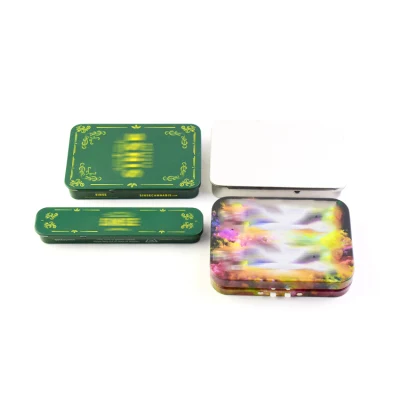 New Child Proof Tin Box for 4 Packs Half Gram Prerolls Packaging with Embossing and PS Insert