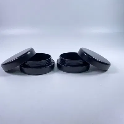 Child Resistant Child Proof Cr Customized Round Matte Black Color 140ml 5ml 15ml 30ml 500ml Jar 1 Gram 5g 250g Screw Metal Lock Tin Jar