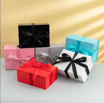 Valentine Cosmetic Carton Pen Handcraft Custom Printing Foldable Cardboard Jewelry Clothes Folding Magnetic Paper Box Wedding Party Festival Gift Packing Box