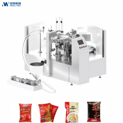  MW8-2030yt Liquid Paste Body Premade Pouch Packing Machine/Custom Automatic Rotary Stand up Spout Pouch Premade Bag Tide Laundry Detergent Pack Tomato Past Pack