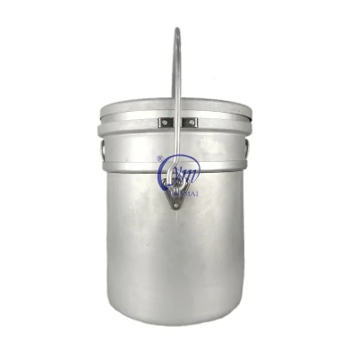 Camping Backpacking Hiking Large Capacity Lunch Box Army Style Mess Kit Tin 5 Parts in 1