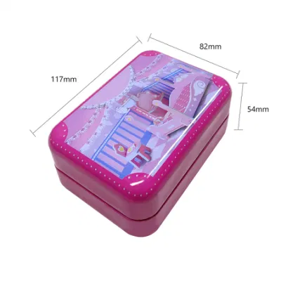 New Cute Cartoon Christmas Gift Wrapping Birthday Candy Tin Box