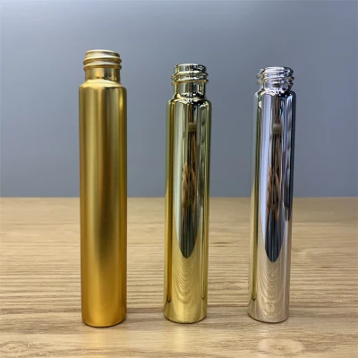 115mm Electroplated Golden Glass Joint Tube Custom Blunt Tubes with Child Resistant Lid