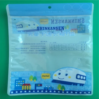 Low Price Wholesale Heat Sealed Plastic Compound Children T Shirt Package Bag with Zipper