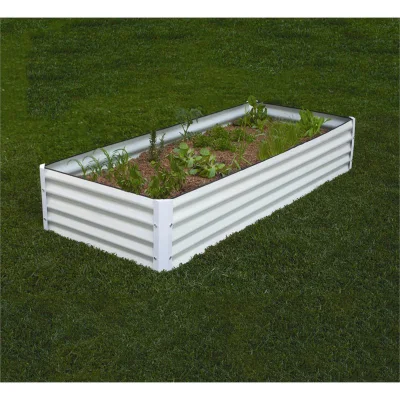 WMPB016 Garden Metal raised bed Assembled Rectangular Planter Box
