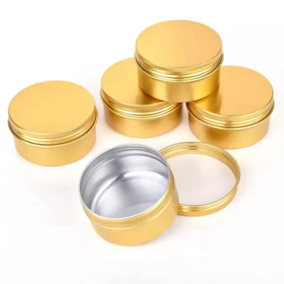 2024 New Aluminum Jar Wax Aluminum Cosmetic Jar Metal Tin Aluminum Jar