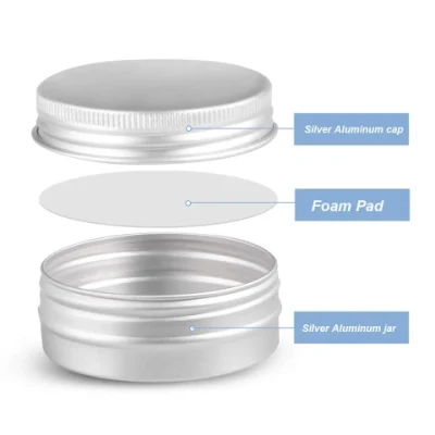 Aluminum Round Metal Tin Container with Lid Small Sample Container DIY Lip Balm Storage Jar Shampoo Bar Soap Tin Hand Body Cream