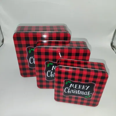 Wholesale Large Volume Capacity Packaging Container Square Metal Tinplate Tin Box