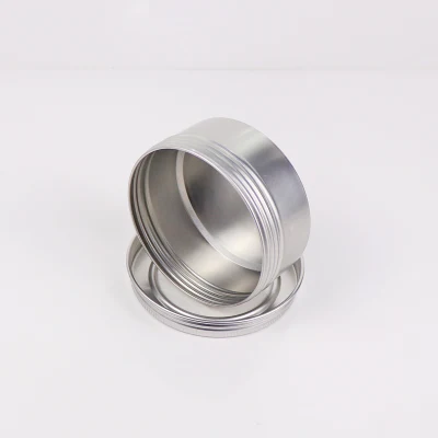 20ml 60ml 100ml 150ml 200ml 250ml Custom Hair Pomade Container Round Box Aluminum Jar Tin Can with Clear PVC Window