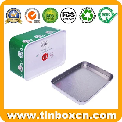 Cute Cate Rectangle Metal Tin Gift Packaging Box for Cookies Biscuits Chocolate