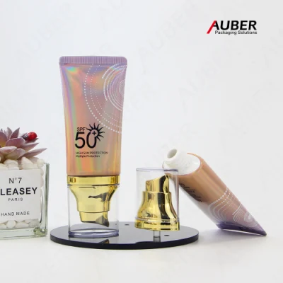 D35mm Oval Cosmetics Tube Suncreen Cream Printed Custom Cosmetic Packaging