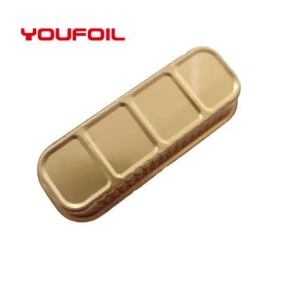 Portable Gold Tin Foil Aluminum Food Tray Container