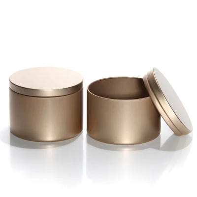 2oz 4oz 6oz 8oz Empty Round Rose Gold Matte White Black Metal Container/Jar/Can Candle Tins