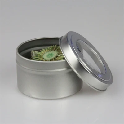 60ml Black Round Airtight Metal Screw Container Aluminum Jars Snap on Lid