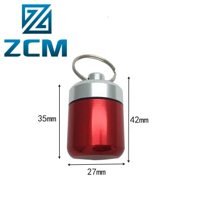 Shenzhen Custom CNC Machined Logo Small Metal Aluminum Stainless Steel Pill Case Mini Portable Bottle