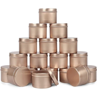 Christmas Gift Small Can with Lid Round Scented Candle Jar Tins Container Candle Tins