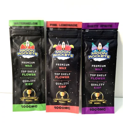 1g 3.5g 7g 14G 28g Ca Mjr Mylar Plastic Food Grade Laminated Bag Smell Proof Child Resistant Heat Sealed Container with Zip Lock Rice Weed Cigar Sugar
