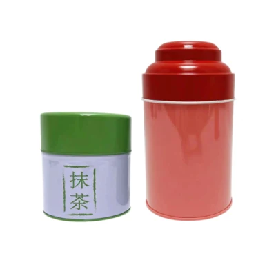 Factory Custom Tinplate Canister Storage Container Rectangular Round Metal Box Packaging Luxury Tea Tin Can for Loose Tea