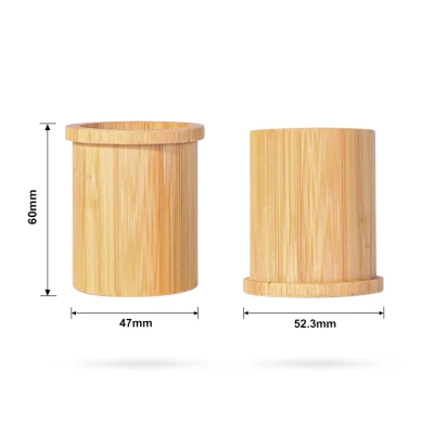 Bamboo Makeup Can 500ml 700ml Bamboo Wood Cosmetic Storage Bottle Mason Jar