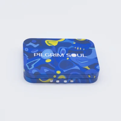 Custom Rectangular Hinged Child Resistant Metal Packaging Container Child Proof Tin Box
