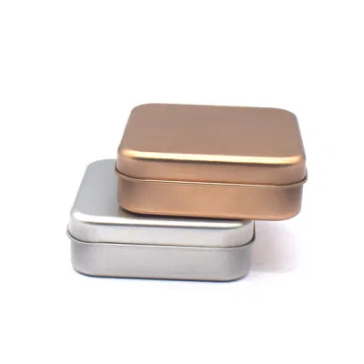 Silver Iron Box Peninsula Storage Trumpet Square Tin Box
