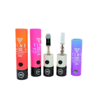 High Quality Small Cylinder Child Resistant Boxes Round Circular Child Proof Safe Tube Packaging for Distillate Oil