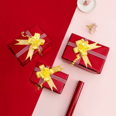 Luxury Fashion Metal Rose Gold Film Christmas Flower Wrapping Gift Packaging Paper
