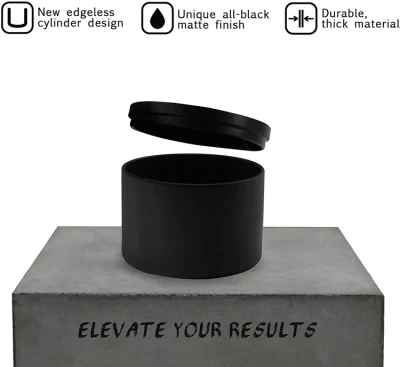 Wholesale Round Black Metal Containers Box Tin Can Candle Jar Candle Tin