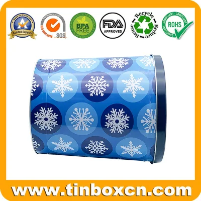 Empty 3.5 Gallon Large Metal Storage Box Popcorn Tin with Lid