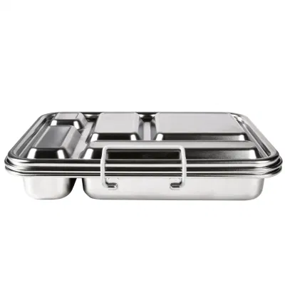 Aohea Stainless Steel Food Storage Container Small Bento Box Lunch Food Storage Box Round Metal Food Container