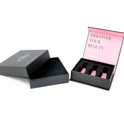 Silver Gold Black Card Package Texture Paper Packing Christmas Packaging Customized Card Box